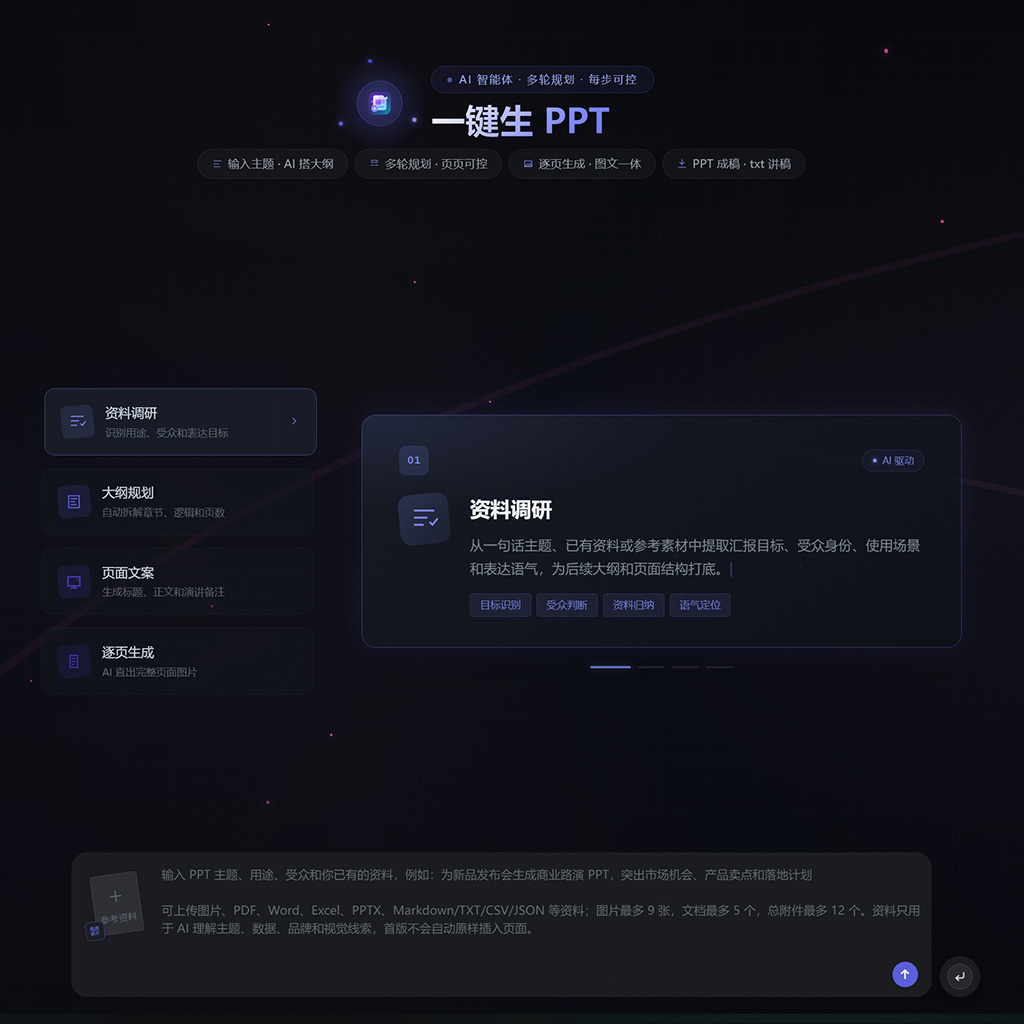 一键PPT方案生成